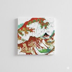 My 8x8 Abstract Wave Painting